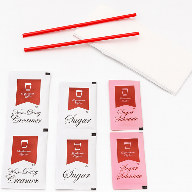 Deluxe Coffee Condiment Kit - 500 / CASE