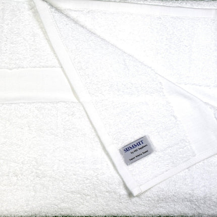 White towel with a 'Summit' label on a white background