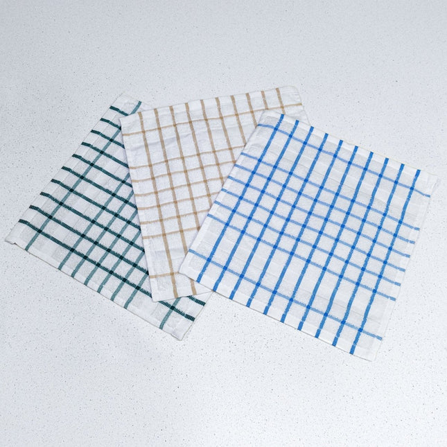 Stylish Premium Kitchen Dish Towels in vibrant colors, crafted from 100% ringspun cotton for durability and softness.