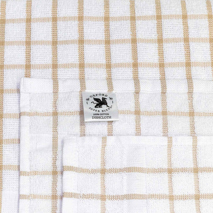 Soft and durable Premium Kitchen Dish Towels in tan, perfect for elevating your kitchen essentials with style.