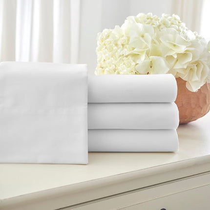 Martex Millennium T-300 Standard Pillowcases – 60/40 Cotton/Poly Blend – White – Sold by Dozen