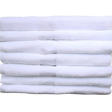 Soft and durable Summit Bath Towel 24"x50" stacked neatly, perfect for hospitality use and superior absorbency.
