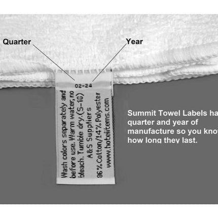Summit Washcloth 12"x12"-1 lb.-407 gsm-86/14 Cotton/Poly Blend-12 / EACH