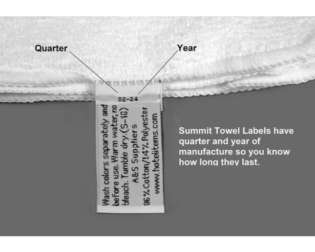 Summit Washcloth 12"x12"-1 lb.-407 gsm-86/14 Cotton/Poly Blend-12 / EACH