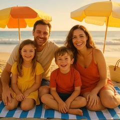 2 stripe beach towels