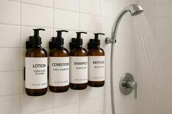 Amber Shower Pump Bottles