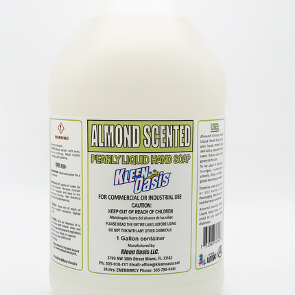 Kleen Oasis Pearl White Almond Hand Soap - Gallons - 128 oz - 4/CASE
