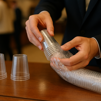 Individually Wrapped Plastic Cups-9 oz.-1000/CASE
