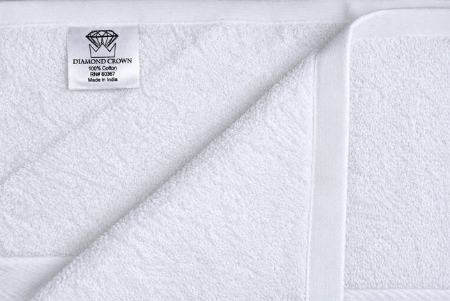 Diamond Crown White Hotel Room Bath Towel 27"x54"-17 lb.-683 gsm-100% Cotton-12 / EACH