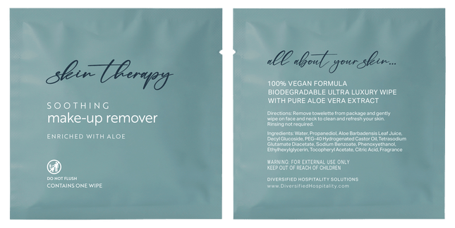 Two skincare product packaging with text on a blue background