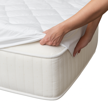 Pinnacle Premium King Size Reversible Mattress Pad-78"x80"x12"-50/50 Blend-1 / EACH