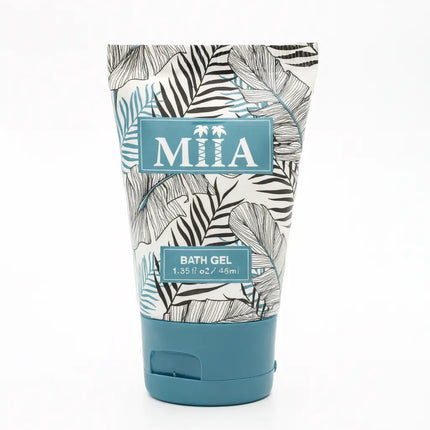 white tube with medium blue cap MIIA written on it
