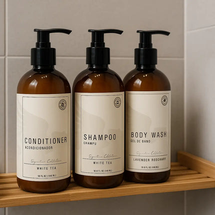 Botellas con dosificador Oxford Signature – 16,9 oz / 500 ml (Caja de 12)