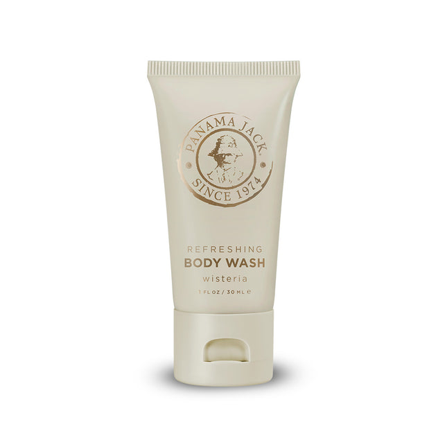 Panama Jack body wash tube on a white background