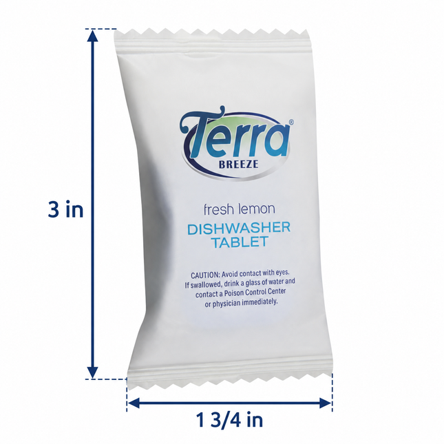 Terra Breeze Dishwasher Detergent Tablet .7 oz. / 20 g-200 / CASE