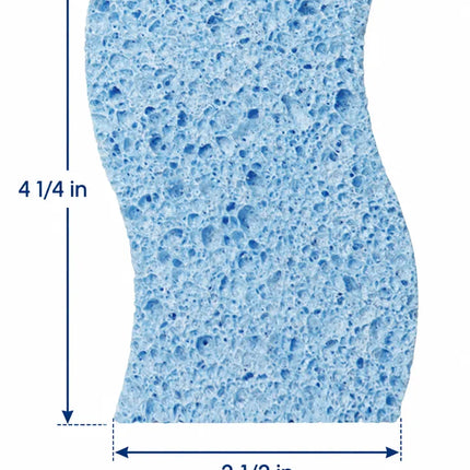 Cellulose Scrub Sponge with Non-Abrasive Scrubber Individually Wrapped-100 / CASE