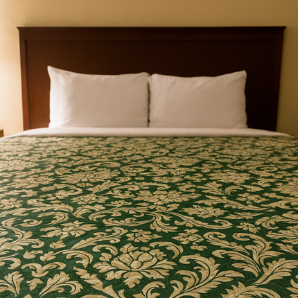 Martex Mainspreads Vienna Forest Green King Size Bedspread-120"x118"-5 oz. fill-1 / EACH