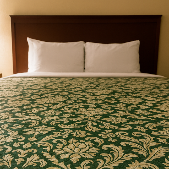 Martex Mainspreads Vienna Forest Green King Size Bedspread-120"x118"-5 oz. fill-1 / EACH