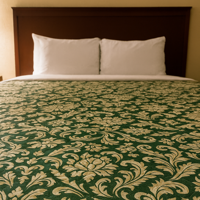 Martex Mainspreads Vienna Forest Green Queen Size Bedspread-100"x118"-5 oz. fill-1 / EACH