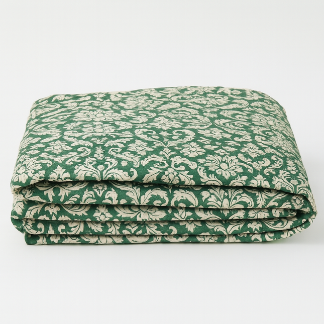 Martex Mainspreads Vienna Forest Green Twin Size Bedspread - 81''x110'' - 5 oz. fill - 1 / EACH