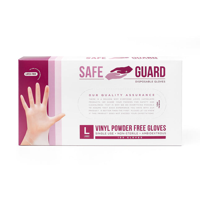 Vinyl Gloves – Natural, Powder-Free, 4 MIL (Case of 1,000) – M, L, XL Sizes