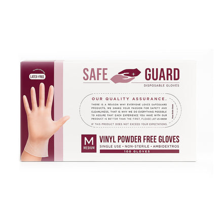 Vinyl Gloves – Natural, Powder-Free, 4 MIL (Case of 1,000) – M, L, XL Sizes