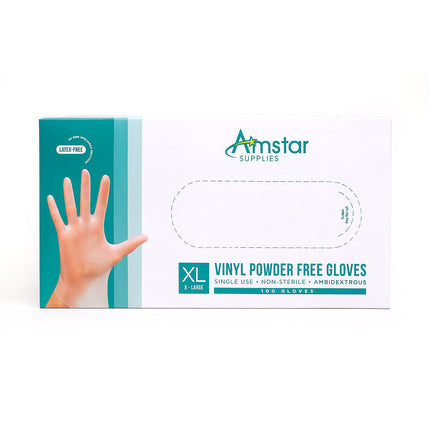 Vinyl Gloves – Natural, Powder-Free, 4 MIL (Case of 1,000) – M, L, XL Sizes