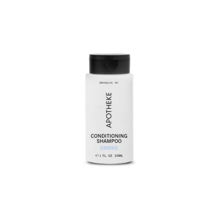 Apotheke Conditioning Shampoo – 1 oz / 30 ml, a plant-based formula that cleanses and nourishes hair beautifully.