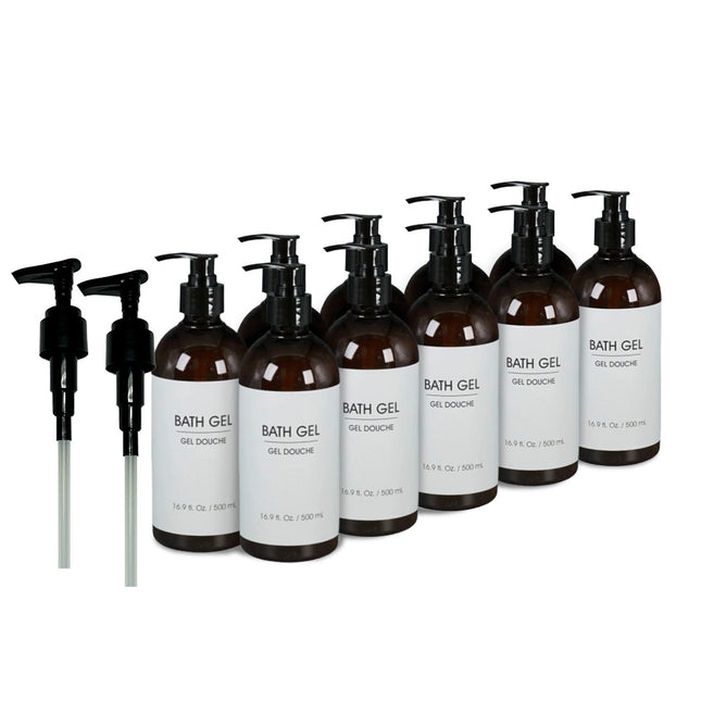 Refillable Bath Gel Pump Bottle - 16.9 oz / 500 ml - 10 / CASE