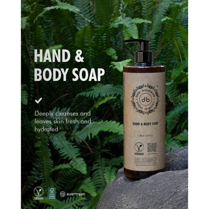 Bube Botanicals Hand & Body Soap 380 ml pump bottle – deeply cleanses and leaves skin fresh and hydrated