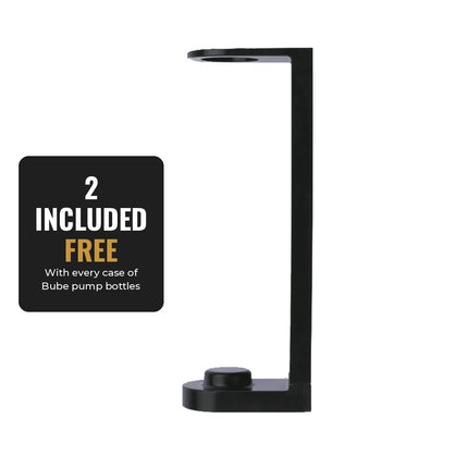 Black ABS wall bracket for Bube pump bottles – 2 included FREE with every case