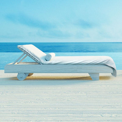 White Chaise Lounge Cover-34"x90"x14"-24 lb.-398 gsm-100% Cotton-12 / EACH