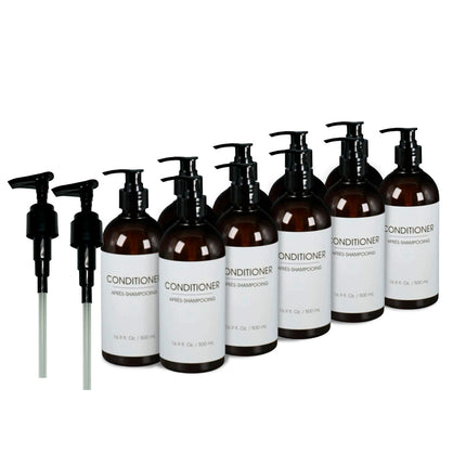 Refillable Conditioner Pump Bottle - 16.9 oz / 500 ml  - 10 / CASE