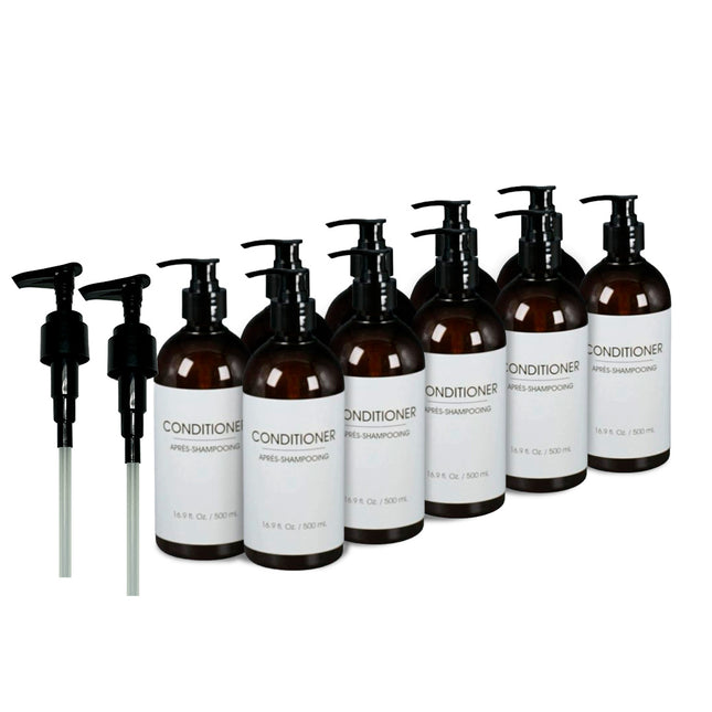 Refillable Conditioner Pump Bottle - 16.9 oz / 500 ml  - 10 / CASE