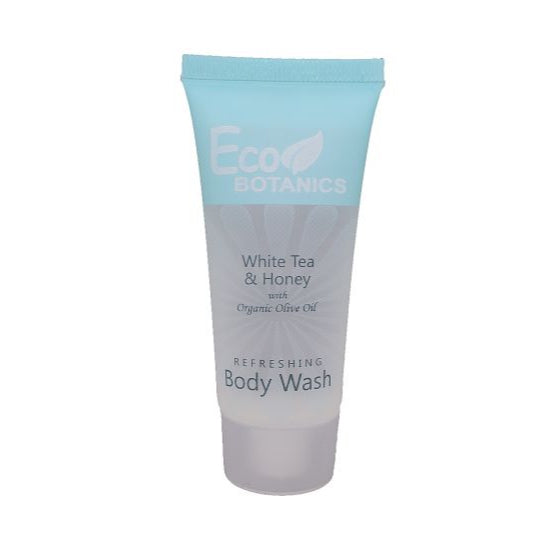 Eco Botanics White Tea & Honey Body Wash offers a refreshing cleanse with organic olive oil and soothing ingredients.