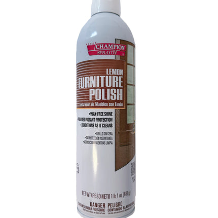 Champion Lemon Furniture Polish Aeresol 17 oz Can - 12 / CASE