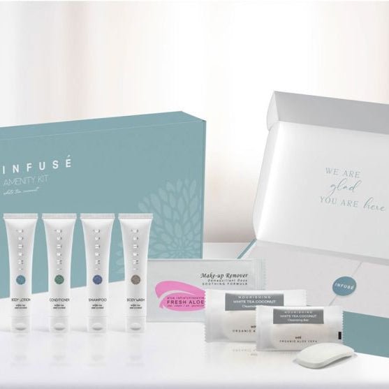 Kit de artículos de aseo Infuse EcoBox – 20 kits – Hotel Items