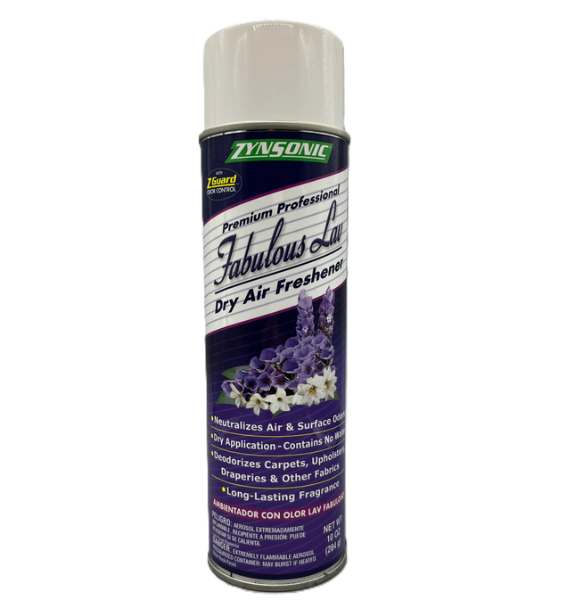 Zynsonic Fabulous Lavender Dry Air Freshner Aeresol 10 oz Can - 12 / CASE