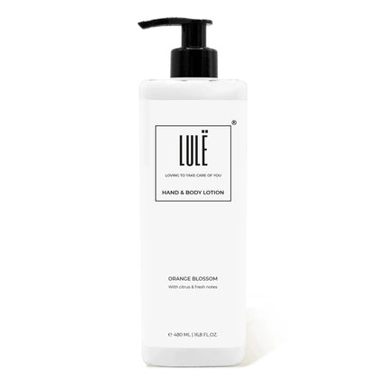 Lule Orange Blossom Body Lotion pump bottle, 16.23 oz / 480 ml