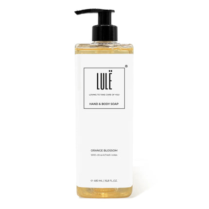 Lule Orange Blossom Hand & Body Soap pump bottle, 16.23 oz / 480 ml