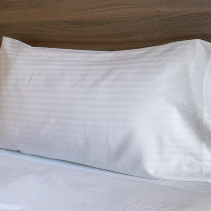 Martex Millennium T-250 (Fresh White Stripe) Std. Pillowcase 44"x36"-60/40 Cotton Rich Blend-12/PILLOWCASES