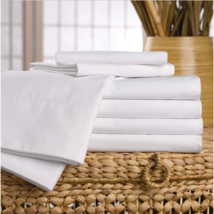 Martex Ultra Touch Microfiber Flat Sheets – King stacked neatly, offering softness, durability, and breathability for comfort.
