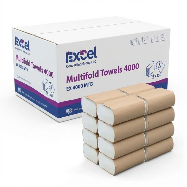 White Multifold Paper Towel 250 Sheets / 16 Packs