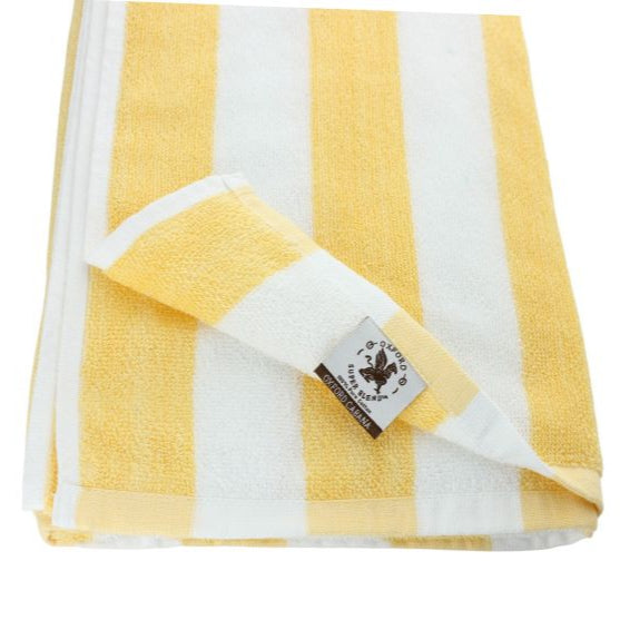 Oxford Lightweight Cabana Stripe Pool & Beach Towel-30"x60"- 9 lb.-293 gsm-100% Cotton-12 / EACH