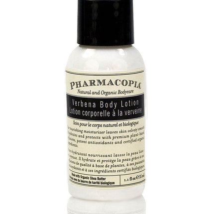 Pharmacopia Verbena Body Lotion bottle on a white background