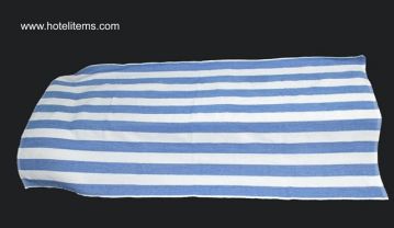 30"x60" 15 lb Blue Cabana Stripe Pool Towel