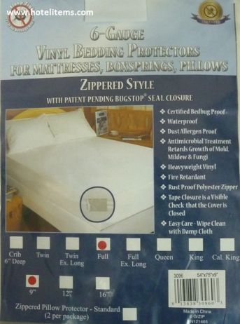 Vinyl Bed Bug Protectors - Full