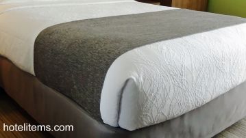 Chenille Bed Scarf King Size Slate