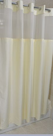 EZY-Hang Moire Beige Light View Shower Curtain